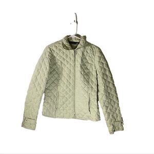 Eddie Bauer Small Green Quilted Goose‎ Down Jacket
